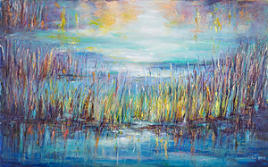 Die K&uuml;nstlerin Tosca Zaprianova, See, 51/32 cm., Oil, Preis: EUR 150 